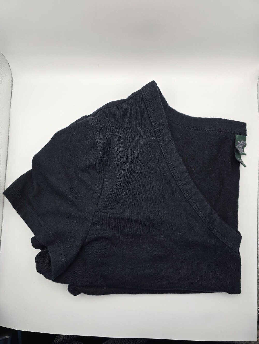 Black Crew Neck T-Shirt Crop Top
